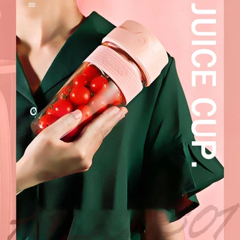 

Mini Portable Cordless Juicer, Small Juice Cup Smoothie Maker with USB Rechargeable Fruit Juicer Mixer for Travel