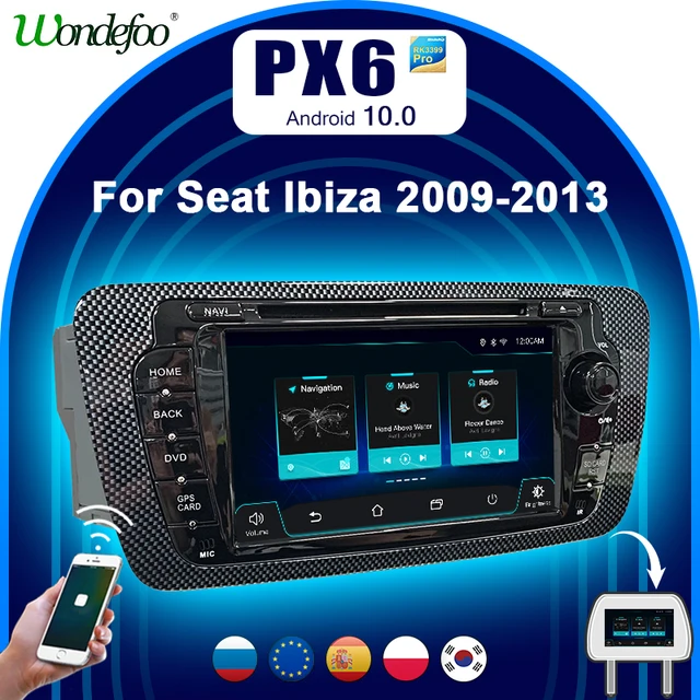 $165.19 PX6 2 din Android 10 car radio for Seat Ibiza MK4 6J 2009-2013 auto audio Navigation 2din car stereo screen bluetooth multimedia