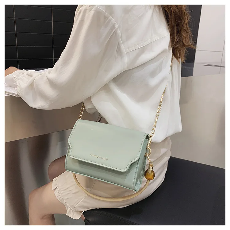 

2019 new amber beads Buddha small square bag shoulder slung women's bag
