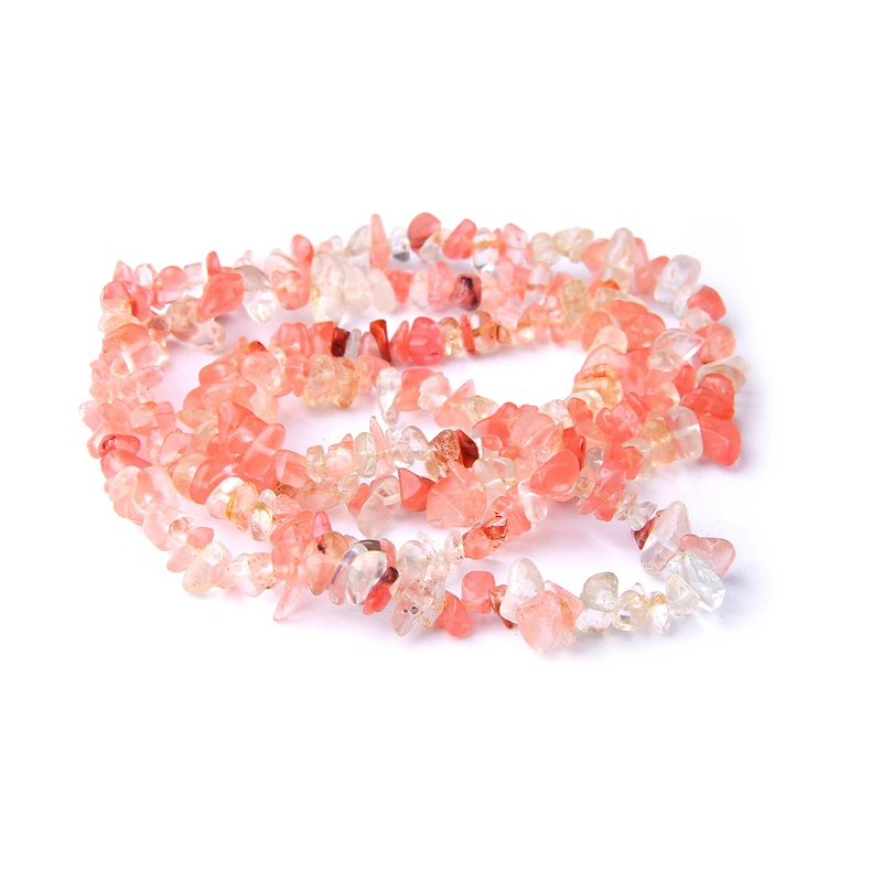 watermelon quartz Натуральный драгоценный камень чипсы бусины 5-8 мм зеленый авантюрин чип шарик крошечные просверленные полудрагоценный камень Самородок ломтик для DIY изготовления - Цвет: watermelon quartz