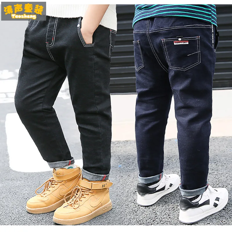 

Fat BOY'S Denim Trousers Plus-sized Big Boy Pants Spring Cotton Children Casual Pants Extra-large Kids' Sports Pants Trousers
