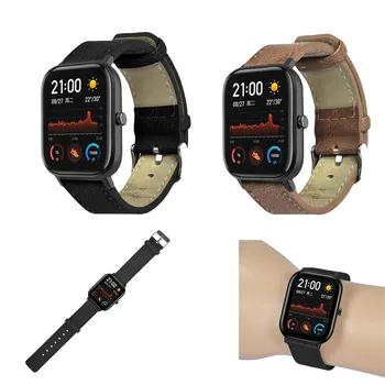 

Replacement Retro Leather WristStrap WatchBand for Huami Amazfit GTS Smart Watch Quick Release SmartWatch Fashion Accessories