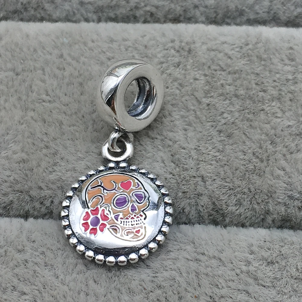 New Authentic S925 Silver Holiday Happy Halloween Black Cat. Nightmare Before Charm Women's DIY Bracelet Fashion Pendant