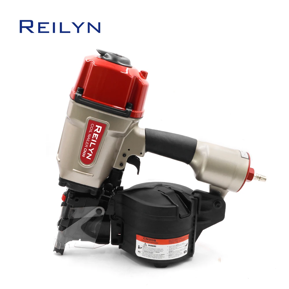 

Reilyn Heavy Duty Air nailer CN90B Pallet Coil Nailer CN90 Pneumatic Nail Gun 90mm Industry Coil Nailer for Sheathing Fencing