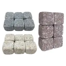 6 шт. натуральный Виски камни Холодный Лед Куб Охладитель пива рок подарок Бар Инструмент