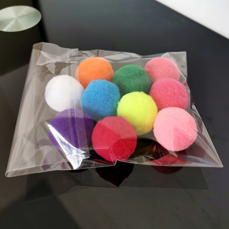 10 / 20 / 30 Pcs Cute Funny Cat Toys Stretch Plush Ball Soft Colorful Cat Toy Ball Interactive Kitten Toys Chew Toy Cat Supplies
