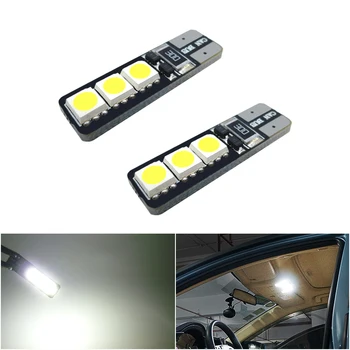 

2x Auto T10 Led White 194 W5W canbus LED 168 5050 6smd Car Turn Side License Plate Light Lamp Bulb Clearance Lights DC 12V