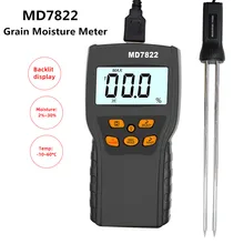 Humidimètre numérique pour grains MD7822, affichage LCD, testeur d'humidité, contient du blé, du maïs, du riz, Test hygromètre, détecteur d'humidité, 30% de réduction