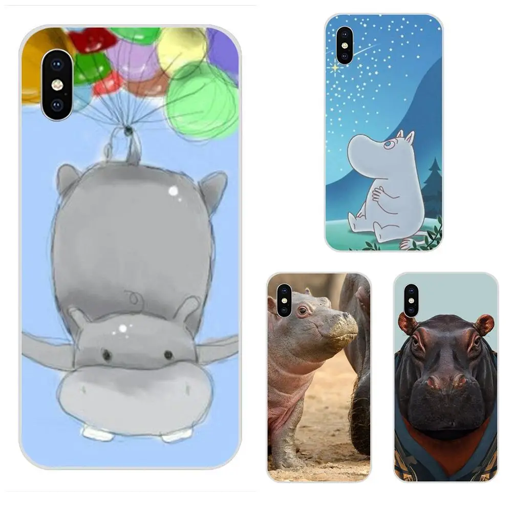 Мягкий ТПУ Новое поступление Бегемот мультфильм животных для Huawei P7 P8 P9 P10 P20 P30 Lite
