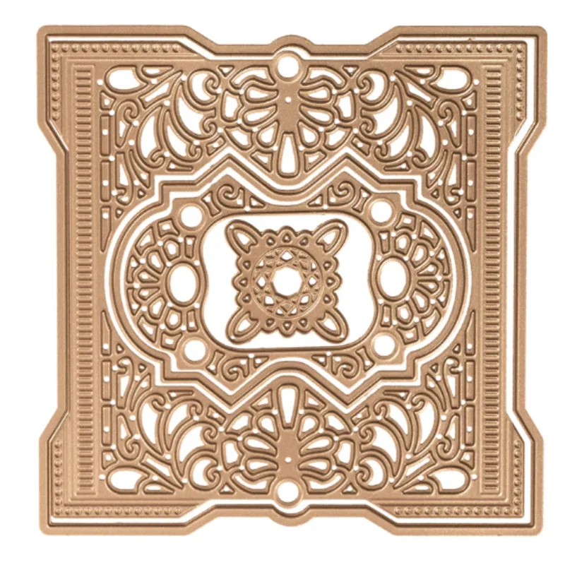 

2019 New 3D DIY Metal Cutting Dies and In Scrapbooking For Paper Card Making Embossing Frames Square Lace Edge Dies No Stamp Set