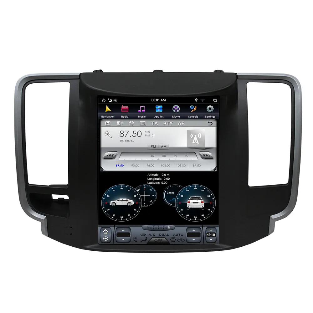 Android 9,0 Tesla стиль 10,4 ''вертикальный экран Автомобильный gps навигатор для NISSAN Teana 2008-2012 головное устройство мультимедиа радио плеер