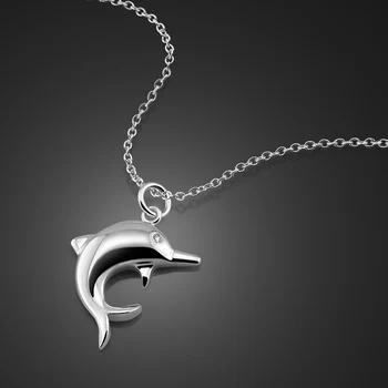 

Bohemia Simple fashion woman jewelry genuine 925 silver Choker necklace small Dolphin necklace delicate and lovely small gifts