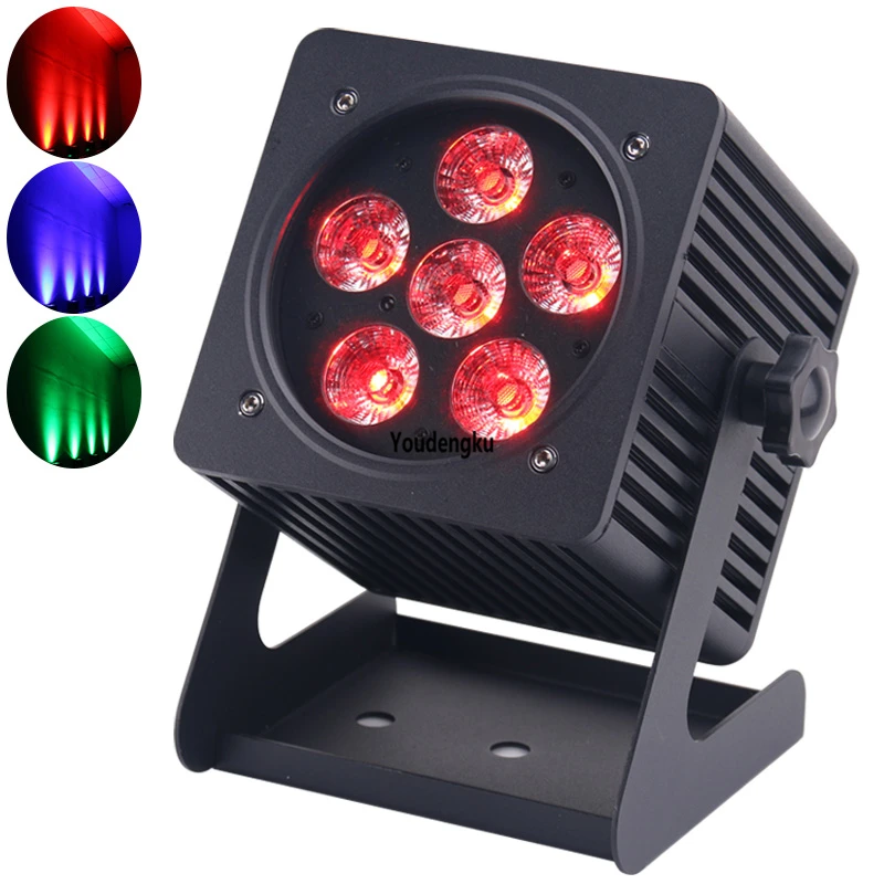 New Style Waterproof wifi APP Control 6x18W RGBWA UV 6 in1 IP65 Battery Powered Wireless Stage LED outdoor Par Light 4 18w rgbwa uv wireless dmx uplighting battery operate wifi