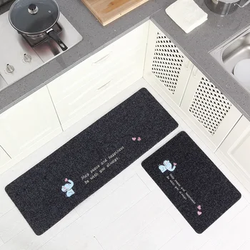 

2PCS Floor Mat Anti-Slip Water Kitchen Mat Carpet Oil Absorption Carpet Long Kitchen Door Bathroom Hallway Mat Door Bedroom Rug