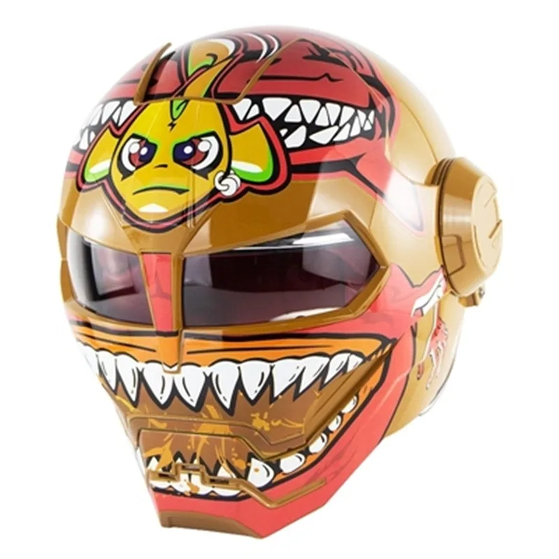 

Top hot soman515 IRONMAN Iron Man helmet motorcycle helmet half helmet open face helmet casque motocross