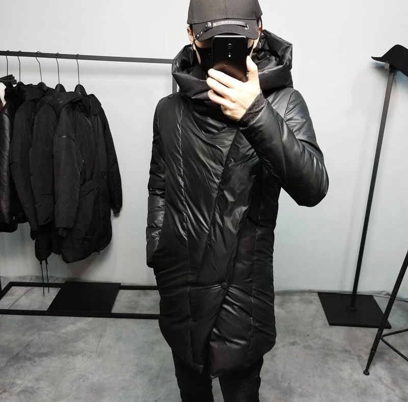 Owen seak мужские хлопковые пальто куртки High Street Мужская одежда Тренч Зимние хлопковые пылезащитные пальто куртки ветровка черная