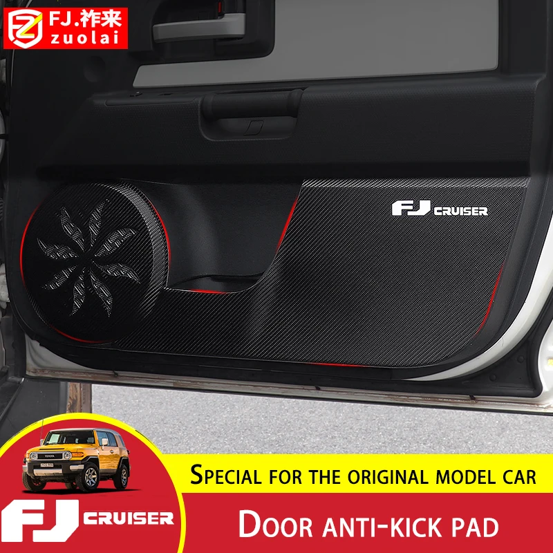 

For Toyota FJ Cruiser Door Anti-kick Protective Pad Leather Sticker Thicken Door Anti-scratch Interior Decoration Accessories