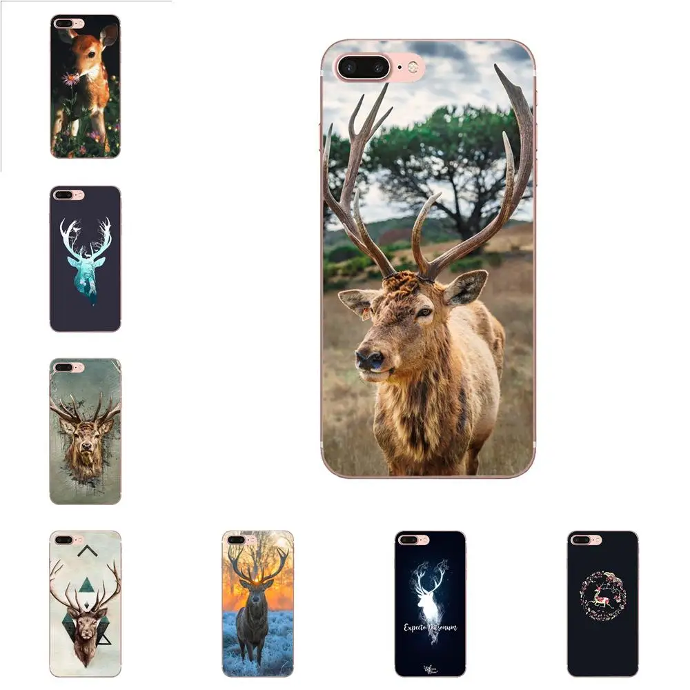 Чехол для HTC Desire 530 626 628 630 816 820 830 One A9 M7 M8 M9 M10 E9 U11 U12 Life Plus из ТПУ с принтом серый олень