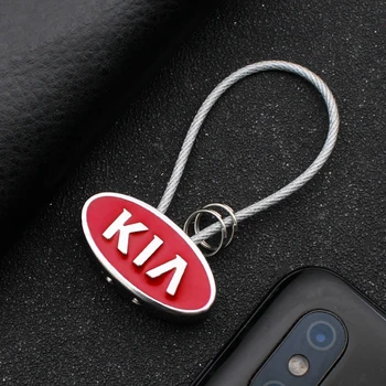 

1PCS 3D metal car keychain, used for Kia's fashion and new car accessories Kia car keychain, car styling accessories keychain