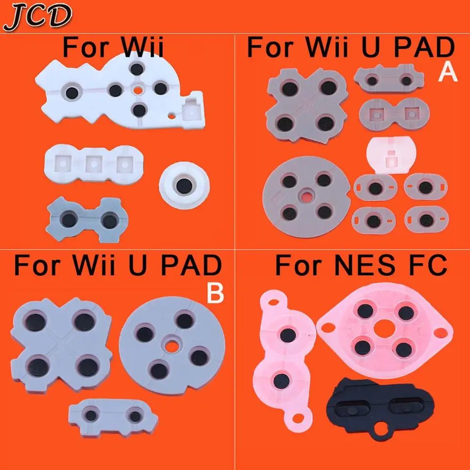 JCD Conductive Rubber Button Pads Replacement For Wii U Gamepad
