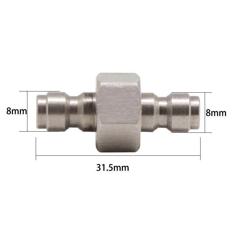 

Two-Way 8 Mm Quick Connector Male Connector Stainless Steel Quick Plug Inflatable Public Connection Constant Pressure Valve into