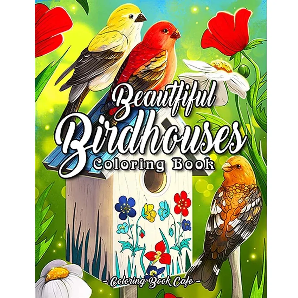 Chao Fan Beautiful Birdhouses Coloring Book: Featuring Charming Birds, and Relaxing Nature Scenes 25-page