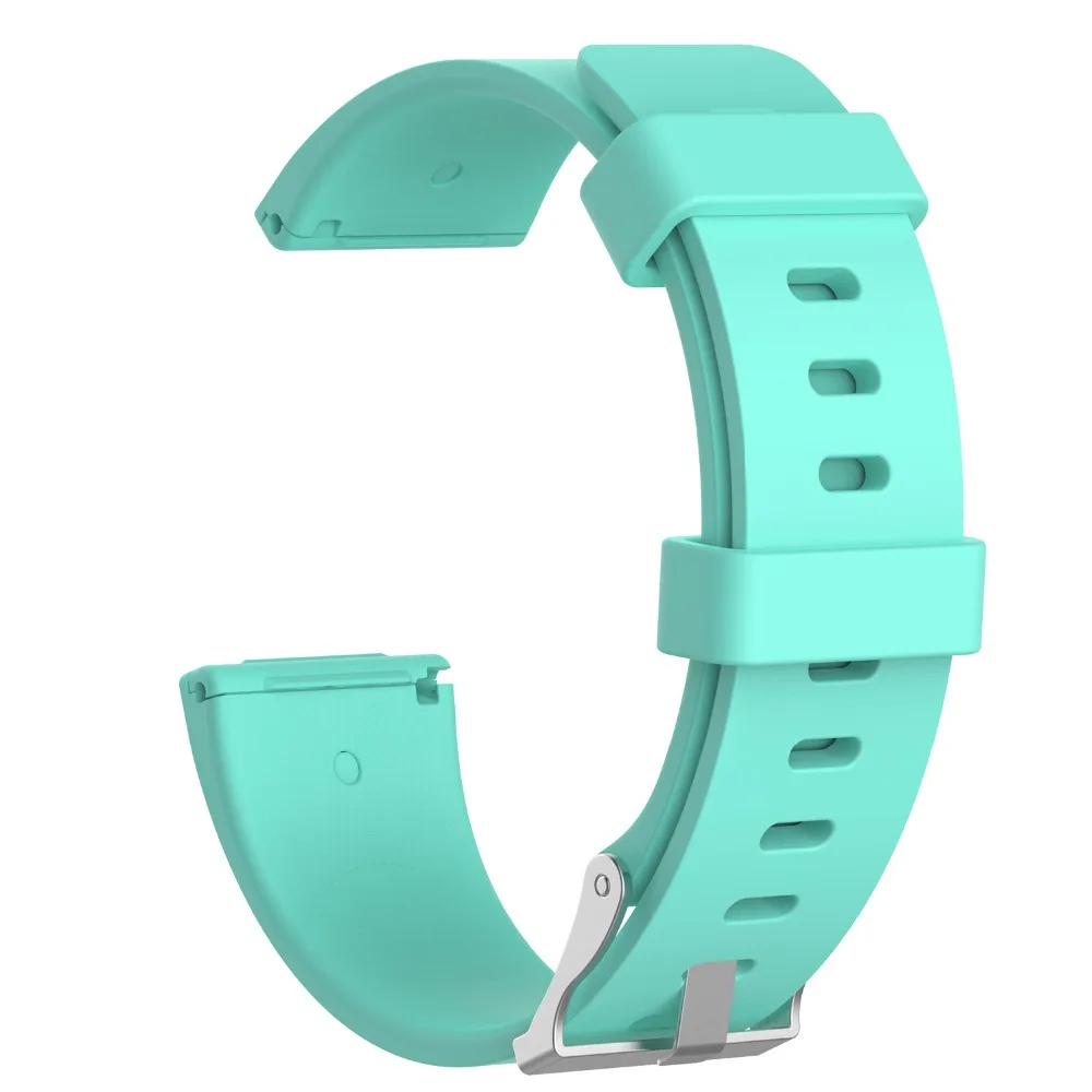 High Quality Soft Silicone Secure Adjustable Band For Fitbit Versa/Versa Lite /versa 2 Band Wristband Strap Bracelet Watch Strap - Цвет: Mint Green