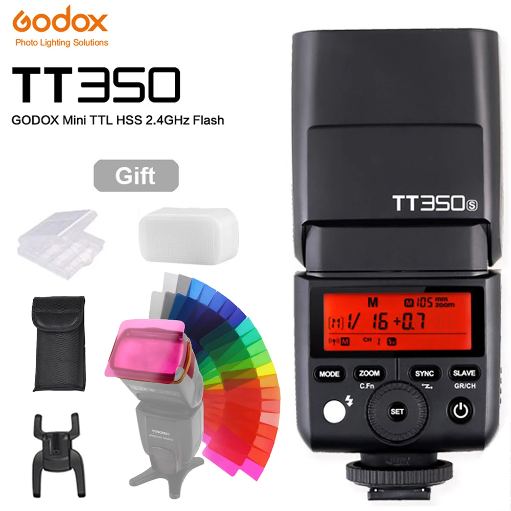 Godox Mini Speedlite TT350S TT350N TT350C TT350O TT350F Camera Flash TTL HSS GN36 for Canon Nikon Sony Fujifilm Olympus Camera