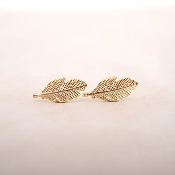 Jisensp Stainless Steel Mickey Earings Minimalist Jewelry for Women Small Birds Fox Leaf Stud Earrings Animal Accessories Gifts - Окраска металла: ED038