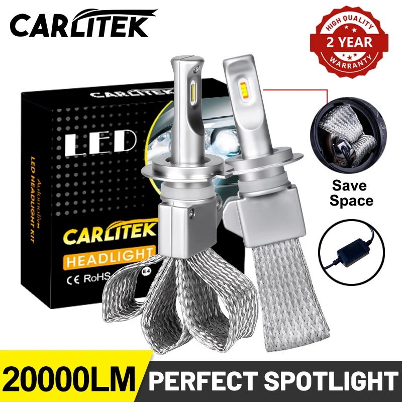 Светодиодные лампы CARLITEK H1 H4 H7 H11 для автомобильных фар 9006 9005 H8 H9 Автомобильные