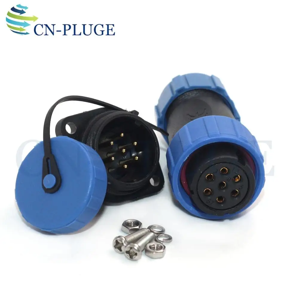 SP2110/S SP2113/P IP68 7 pin Waterproof Cable Connector Aviation Automotive LED Power Wire Male Socket Female Plug | Обустройство