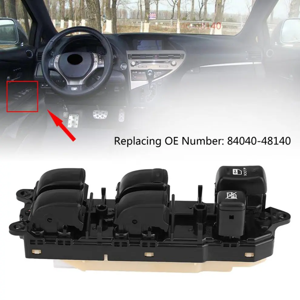 Главный переключатель управления окном питания для Lexus RX330 RX350 RX400H 2003-2008 прочный черный цвет удобный