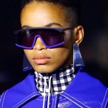 Большая оправа цельная линза солнцезащитные очки брендовый дизайн, Квадратные Солнцезащитные очки женские мужские модные негабаритные солнцезащитные очки оттенки Oculos De Sol