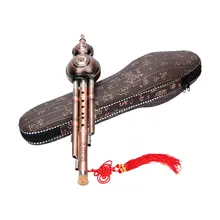 Бронзовая матовая металлическая Флейта с кукурбит B плоская C мелодия Профессиональный инструмент для начинающих с коробкой