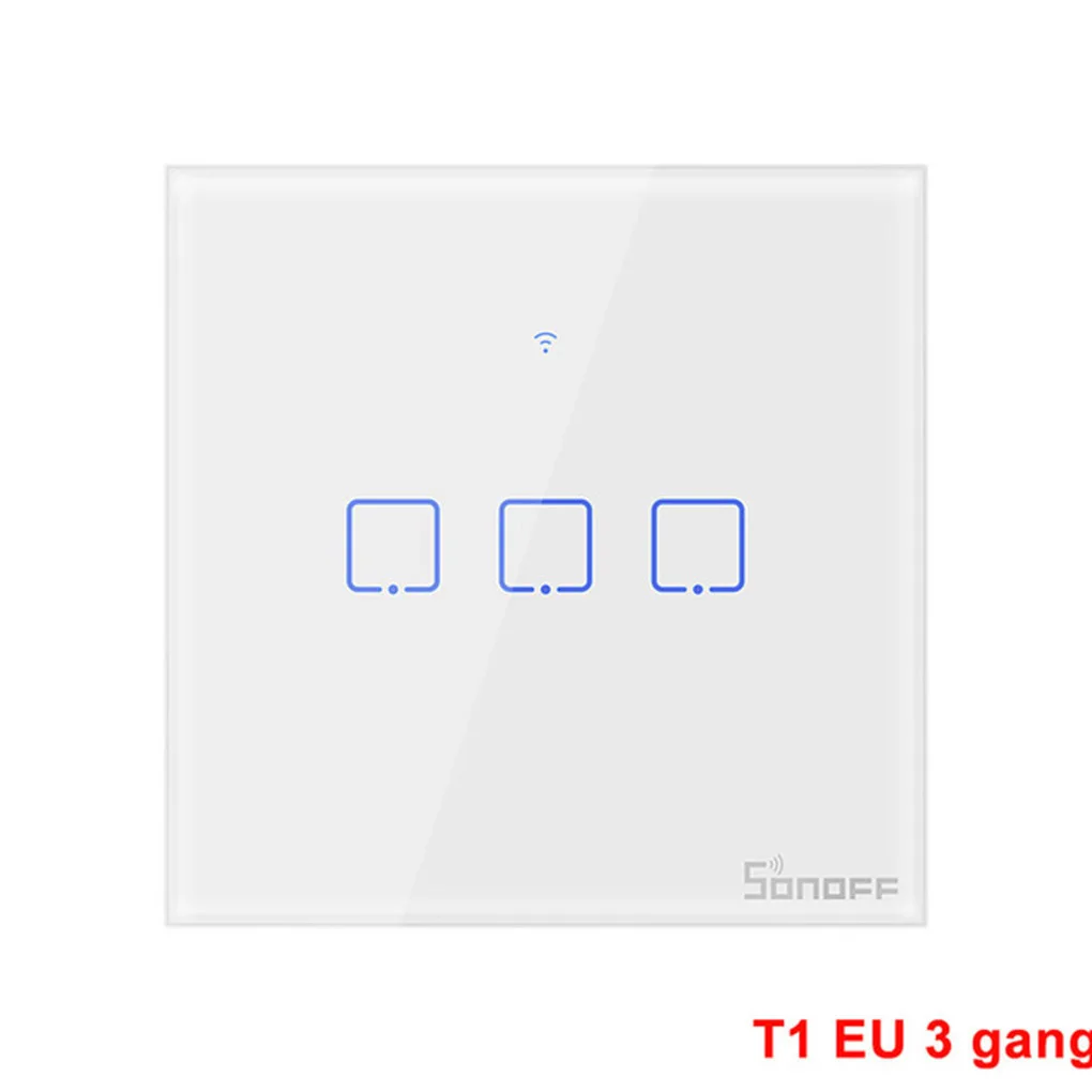 Замена для Google Home Sonoff T1 86 1/2/3 TX 433 МГц RF Wi-Fi настенный выключатель Умный Переключатель ЕС Стандартный