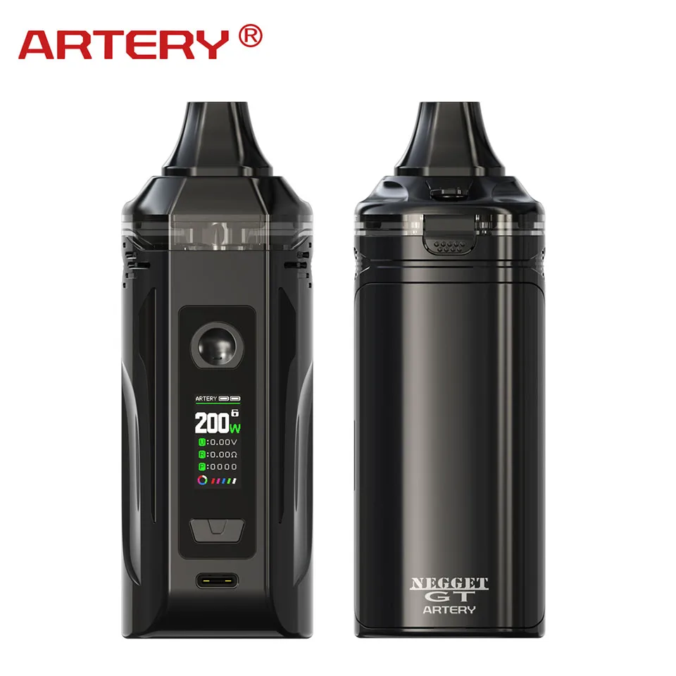Оригинальный картридж Artery Nugget GT Vape Pod Mod 200 Вт 8 мл 0 96 дюйма экран RBA испаритель