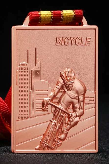 Cycling Competition Medal Bicycle Championship Medal Universal Metal Gold And Silver Bronze