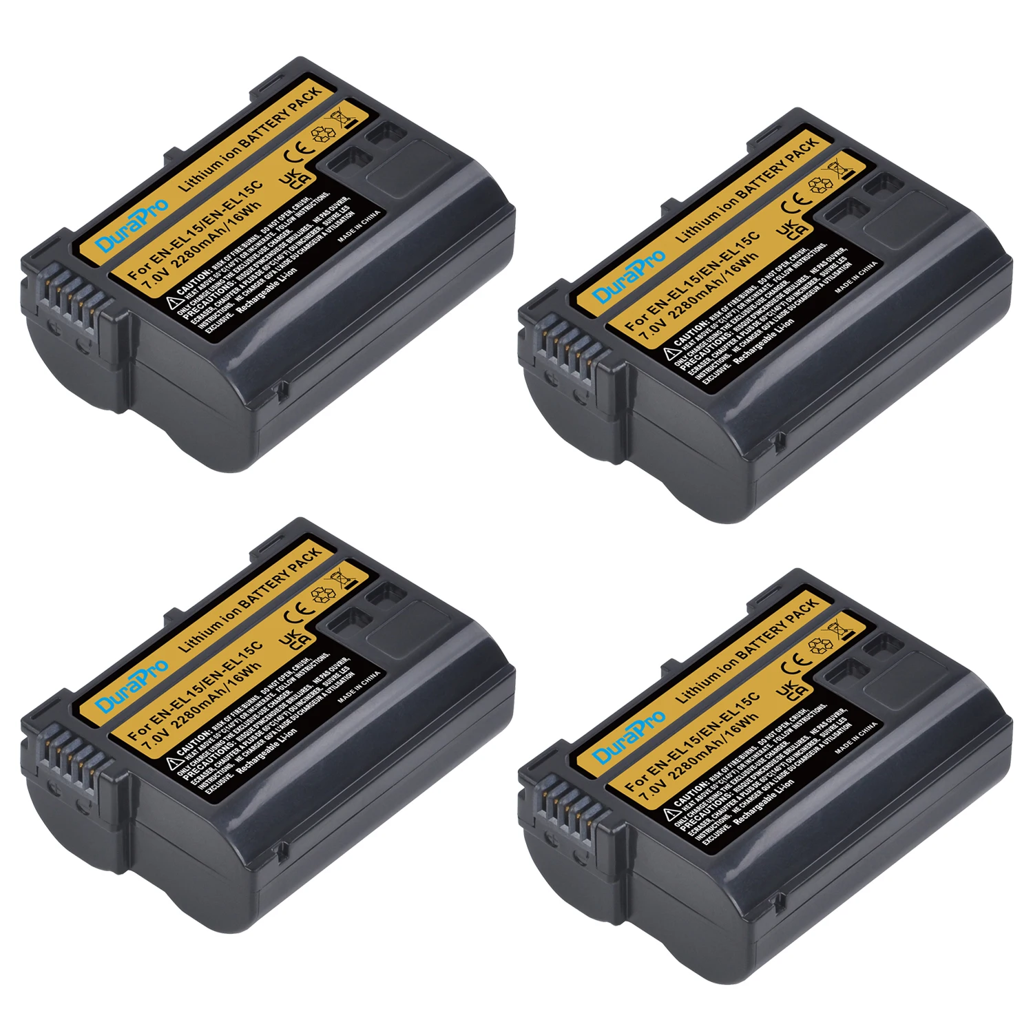 Durapro 2280Mah En-El15C Bateria En-El15 En-El15A Batteria Per Fotocamera Per Nikon Z5 Z6 Z6 Ii Z7 Z7Ii D600 D610 D600E D800 D800E D810