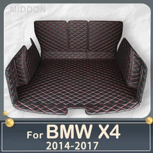 Mata bagażnika samochodowego dla BMW X4 F26 2014 2015 2016 2017 mata do wyłożenia podłogi bagażnika dywan wnętrze osłona akcesoriów tanie i dobre opinie APPDEE Sztuczna skóra CN (pochodzenie) z włókien syntetycznych