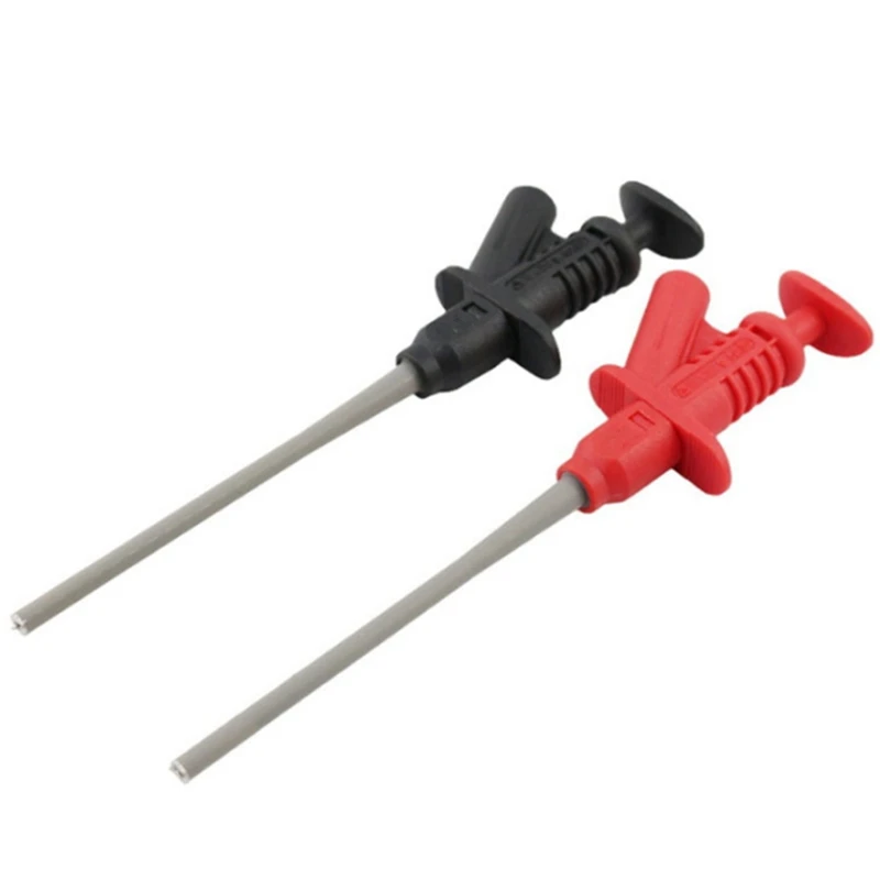 

BHTS-2Pcs Professional Insulation Quick Test Hook Clamp High Pressure Flexible Test Probe Full Insulation Quick Test Clip 4Mm Ja
