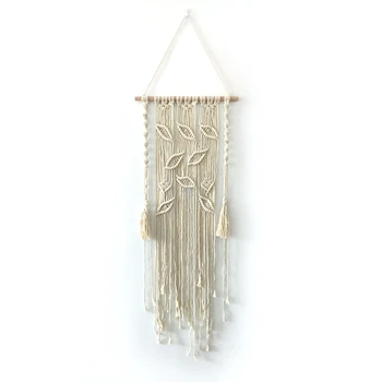 

Macrame Wall Hanging Tapestry Cotton Rope Tassel Hand Woven Bohemian Tapestry Geometric Beautiful Living Room Home Decor