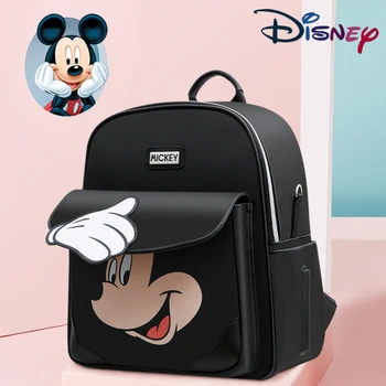 

Disney mommy backpacks Mickey Minnie Waterproof Mummy Diaper Bag USB Multi-Function Leather Nappy bags Large Capacity DPB68