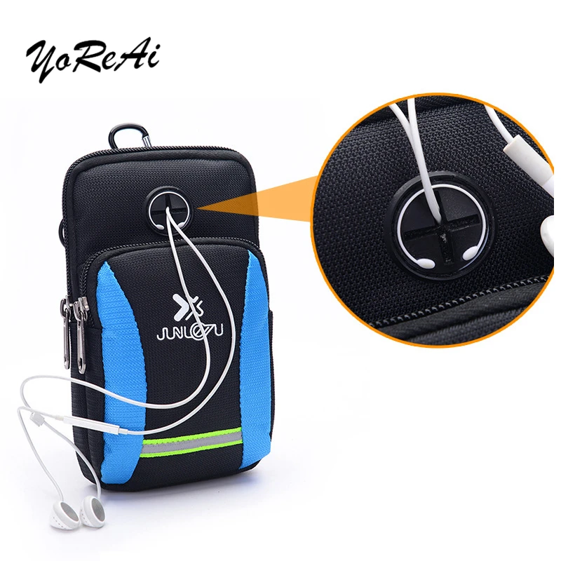 

YoReAi Sports Running Earphone 5.5 Inch Bags Armband Bag Case Cover Universal Sport Mobile Phone Holder Outdoor Phone Arm Pouch