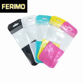 

300Pcs 5.5x15cm Plastic Zip Lock Packaging Bag Crafts Earphone Data Line Storage Reclosable Ziplock Packing Bag for Grocery Pack