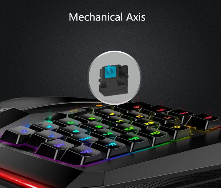 Delux T9 Plus Keyboard 29 Keys Mechanical Gaming Keyboard Mini One Hand