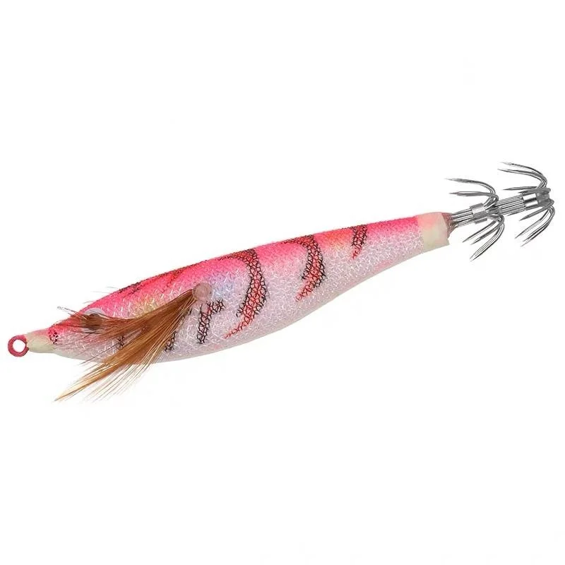 6Pcs Squid Jig Artificial Hard Fishing Lures 9.5cm 10g Squid Jig Hooks Lifelike Fishing Lure Fishing Tackle Accessories