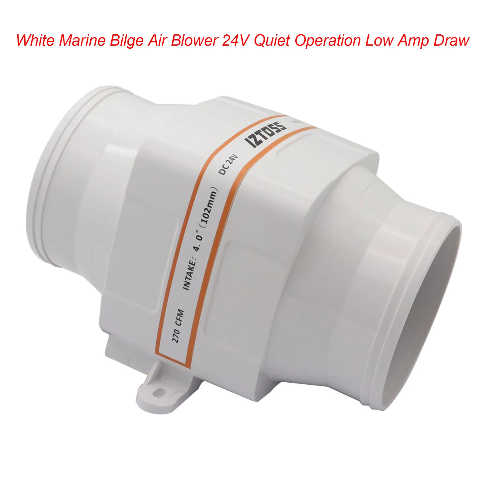 IZTOSSWhiteMarineBilgeAirBlower24VQuietOperationLowAmpDraw4