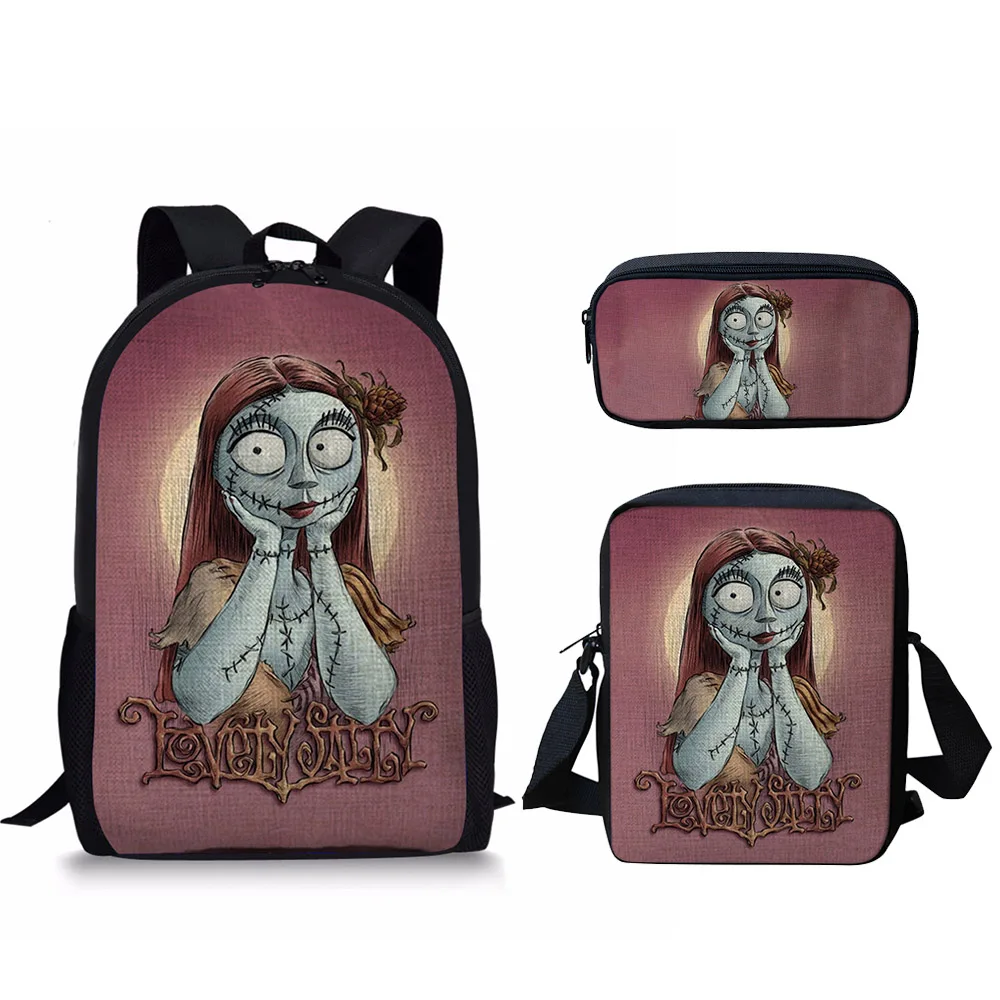  FORUDESIGNS Jack Skellington Print Messenger Bag Nightmare Before Christmas Crossbody Bags Female H - 4000210979754