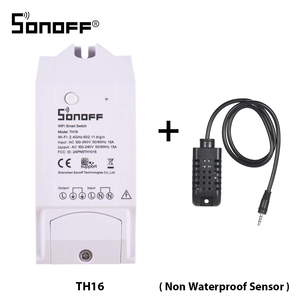SONOFF TH16 wifi термостат беспроводной умный выключатель 15A 3500 Вт контроль температуры