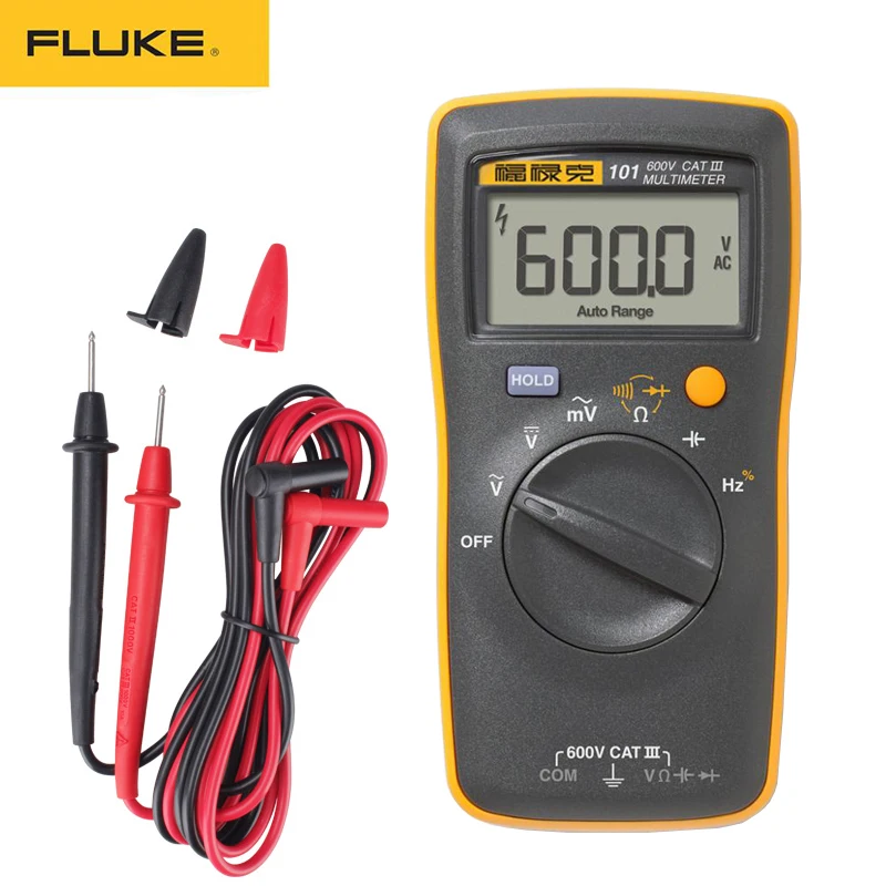 Fluke 101 Универсальный Карманный мини цифровой мультиметр с автоматическим